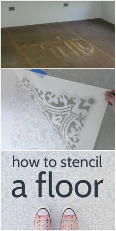 how to stencil a floor in 3 easy steps with step by step instructions