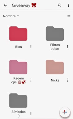 an iphone screen showing the different color options for each item, including pink and grey