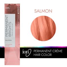 Permanent Brights Creme Hair Color Salmon Ion Permanent Brights Creme Hair Color Salmon | Pink | 2.05 FL oz. | Sally Beauty Salmon Hair, Ion Hair Colors, Apricot Hair, Rose Blonde Hair, Boxed Hair Color, Blond Rose, Peach Hair Colors, Bright Pink Hair, Peach Hair