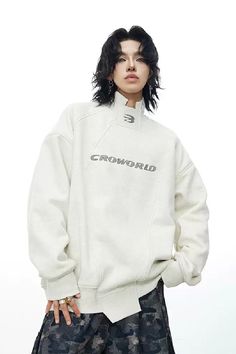 Croworld presents this sweater as part of their Autumn/Winter '23 collectionMaterial: 65% cotton 35% polyesteroversized fitunisexthe model is wearing a size Large / 168cm (5‘5’ft) and 53kg (117lbs)Hand wash with water under 40°CNo bleachFlat to dry Size Chest Shoulder Length Sleeve M 138 65.9 70 57 L 142 67.5 72 58 XL 146 69.1 74 59 Organic Cotton Winter Sweatshirt For Streetwear, Techwear Cotton Sweatshirt With Ribbed Cuffs, Techwear Crew Neck Sweatshirt With Pockets, Luxury Techwear Long Sleeve Sweatshirt, Streetwear Cotton Jacquard Knit Sweatshirt, Apricot Sweater, Streetwear Sweatshirt, Designer Streetwear, Winter 23