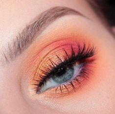 Make Up Designs, Eyeliner Tips, Alat Makeup, Orange Eyes, Smink Inspiration, Eye Makeup Designs, Makijaż Smokey Eye, Colorful Eye Makeup, Makeup Eye Looks