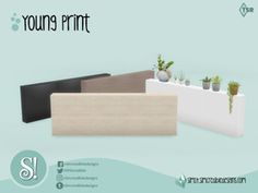 three different types of planters are shown in this ad for young print's