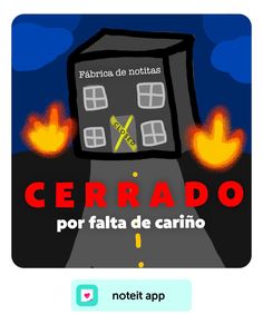 a poster with the words cerrado on it and an image of a fire