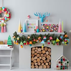 Holly Jolly Season Colourful Christmas Table, Colourful Christmas, Merry And Bright Christmas, Contemporary Christmas