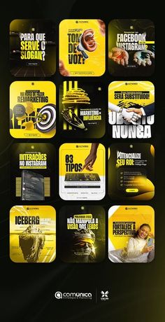 an image of the back cover of a magazine or brochure with yellow and black colors