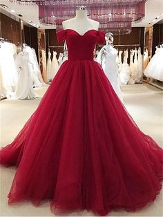 Junior Prom Dress, Princess Prom Dress, Gown Off Shoulder, Burgundy Evening Dress, Red Ball Gown, Junior Prom, Princess Prom Dresses, Long Formal Gowns, Prom Dresses 2018