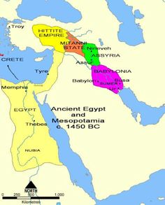 the ancient egypt and mosulaha map, showing the location of the three cities