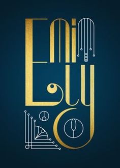 an arabic calligraphy with gold foil on a dark blue background, in the form of letters