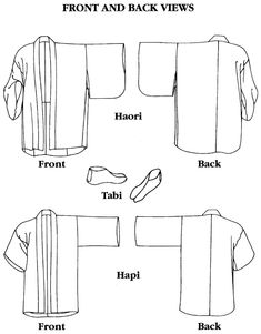 "Folkwear sewing pattern number 129 Japanese Hapi and Haori Pattern includes sizes Women's sizes Small - X-Large and Men's sizes Small - Large (See size chart in image above) Pattern condition: Uncut, factory folded, complete with instructions. ~ Item for sale is a sewing pattern, not a finished garment ~ Japanese clothing is characterized by elegance and simplicity, as in perfectly illustrated by these two outer garments. The Haori (HOW-ree), although traditionally worn on formal occasions by m Haori Pattern, Kimono Jacket Pattern, Kimono Sewing Pattern, Diy Kimono, Japanese Traditional Clothing, Japanese Sewing Patterns, Mode Kimono, Yukata Kimono, Japanese Sewing