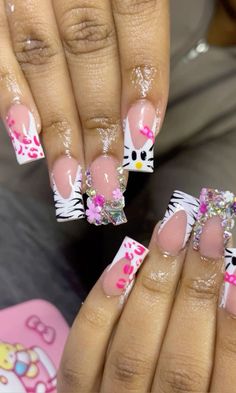 #fyp #hellokittynails #nails Nail Inpos Ideas, Long Hello Kitty Nails, Hk Nails, Tattoo Appointment, Business Nails, Kitty Nails, Medium Nails, Long Acrylic Nail Designs