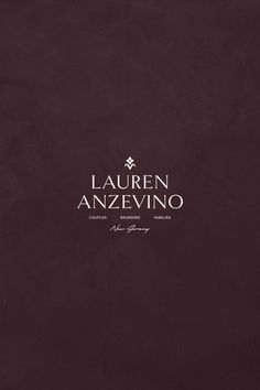 the front cover of lauren anzevino's book, with white lettering