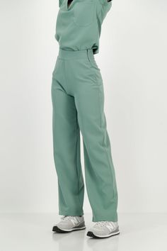 Women's Kyoto High Waist Trousers - Sage Green – Scrubbies Scrubs Scrubs Uniform Aesthetic, Aesthetic Scrubs, Medicine Clothes, Scrub Fashion, Pray Board, Scrubs Aesthetic, Scrubs Style, Nurse Fashion Scrubs, Medical Clothes