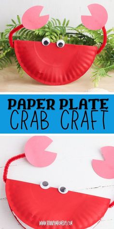 paper plate crab craft for kids to make