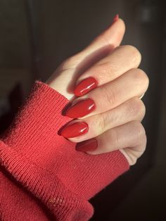 red sweater with red nails Red Sweater, Red Sweaters, Red