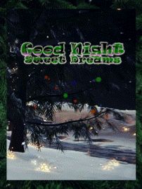 a christmas card with the words good night sweet dreams