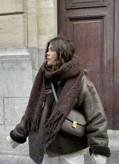 Matilda Djerf Scarf, European Winter, Holiday Fits, Thrift Inspo, Winter Inspo, Matilda Djerf, Winter Outfits Cold, Cold Outfits, Leather Jacket Outfits