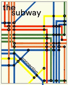 the subway map is shown with dots and lines on each side, all in different colors