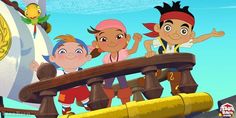 children on a pirate ship waving at the camera