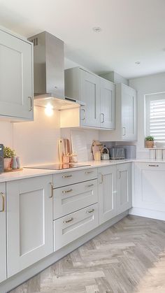 the kitchen is clean and ready for us to use in its new owner's home