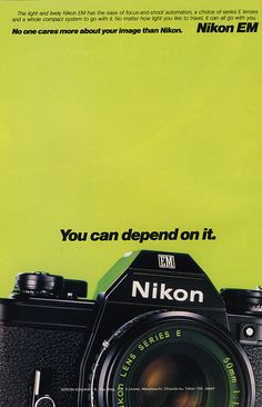 an advertisement for the nikon camera