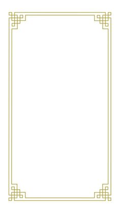 an art deco style frame in gold on a white background