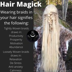 How do you wear your braids!? Pagan Veiling Styles, Witchy Hair, How To Draw Braids, Witch Hair, Eclectic Witch, Veil Hairstyles, Witch Spell