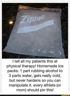 Homemade Ice Pack, Diy Ice Pack, Survival Skills Life Hacks, Survival Life Hacks, Ice Packs, Good Things To Know, Everyday Hacks