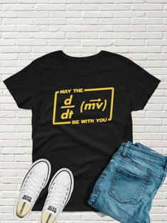 a black t - shirt with the words may the force be with you on it