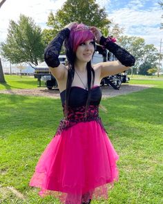 Formal Scene Outfits, 2000s Homecoming Dress, Emo Homecoming, Scene Queen Prom Dress, Emo Prom Dresses, Pink Scene Outfits, Pink Scene Aesthetic Outfit