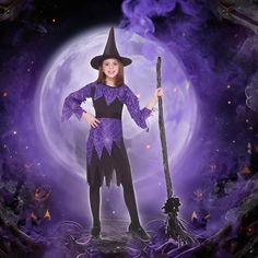 This costume contains a dress and hat. Other accessories in the picture are sold separately. Spider Witch, Kids Costumes, A Dress, The Picture, Witch, Shop Now, Hats, Free Shipping, Dresses