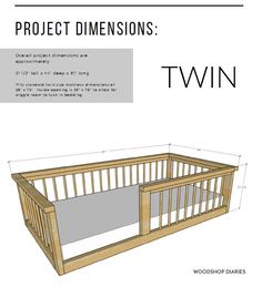 the woodworking diagram shows how to build a baby crib