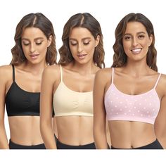 PRICES MAY VARY. 【Seamless Bras for women】: These bralette are made of 94% nylon + 6% spandex. Wirefree and Longline bra desgin very good for girls. Comfortable to wear without a sense of restraint. 【Womens Tops】: This medium support sports bra can meet daily exercise or everyday use. Perfect fit for yoga, pilates and other workout. 【Plus size Bralette】: Our bralettes fabric has good elasticity and have 4 size (M-2XL), can meet different people demand about the size of bras. 【Removable Pad】This Workout Plus Size, Plus Size Bralette, Strap Bra, Daily Exercise, Lounge Bra, Workout Tops For Women, Medium Support Sports Bra, Padded Bralette, Bra Brands