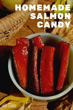 Easy recipe for homemade salmon candy. Salmon Candy Recipe, Smoked Salmon Candy Recipe, Salmon Jerky Recipe, Candied Salmon Recipe, Salmon Candy, Candied Salmon, Smoked Fish Recipe, Savory Salmon