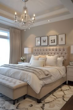 Discover the soothing elegance of beige bedrooms with our collection of inspiring ideasWhether you love minimalistic decor or want to add a pop of color to your beige bedroomwe have tips and tricks to help you create a cozy and stylish spaceExplore how beige walls can create a warm backdrop for your bedroom furniture and design elementsAdd some greenery with plants for a touch of freshness in your serene beige master bedroom. Tan Guest Bedroom, Bedroom Decor Furniture, Neutral Color Room Decor, Beige Room Decor Ideas, Beige Paint For Bedroom, Modern Luxury Bedroom Master Suite Decorating Ideas, Luxurious Bedroom Decor Ideas, Brown Upholstered Bedroom Ideas, Beige Master Bed