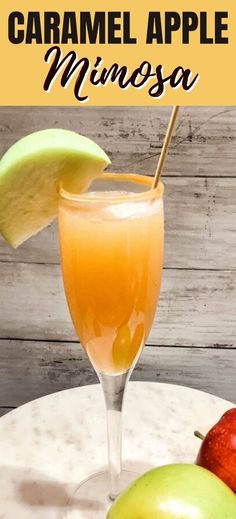 caramel apple mimosa Caramel Apple Cider Mimosa, Caramel Apple Mimosa Recipe, Apple Juice Mimosa, Apple Pie Mimosa, Holiday Mimosas Recipe, Fall Mimosas Recipe, Carmel Apple Mimosas, Fall Themed Mimosa Bar, Carmel Apple Mimosas Recipe