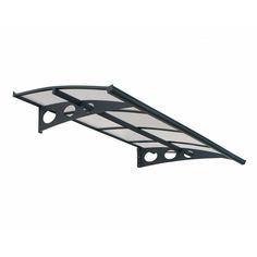 an image of a black metal shelf on white background