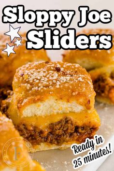 sloppy joe sliders are ready in 25 minutes