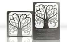 a card with a tree cut out of it