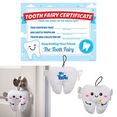 When youngsters start to lose their teeth, it means that a visit from the tooth fairy is inevitable! This kit includes some fun ways to make children's encounter with the tooth fairy special. Daycares and teachers at school can hand these items out for kids to take home and prepare for a magical visit while they're sleeping. (13 pcs. per unit). © OTC

Includes:
o 1 Roll Paper Official Tooth Fairy Seal Sticker Roll (2 1/2" 100 pcs. per roll, shrink-wrapped)
o 12 Plush Tooth Fairy Pocket Pillow Do Tooth Fairy Kit, Tooth Fairy Certificate, Fairy Kit, The Tooth Fairy, Pocket Pillow, Seal Sticker, Roll Paper, Novelty Toys, Tooth Fairy