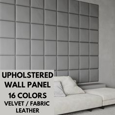 an upholstered wall panel with 16 colors velvet / fabric leather