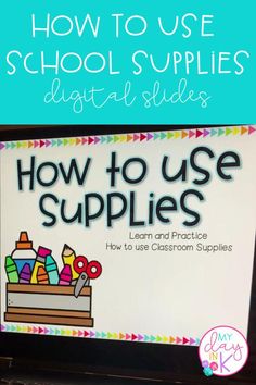 how to use school supplies digital slides for learning and practicing the articulation skills