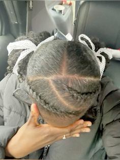 Cute Style For Natural Hair, Hair Braided Back Into A Ponytail, Protective Natural Hairstyles On Short Hair, Braid In Front Natural Hair, Two Cornrows With Puff, Quick Hairstyles For Black Women 4c, 2 Braids Into A Bun Natural Hair, Cute Braided Hairstyles Black Hair Short, Braids With Ponytail Natural Hair