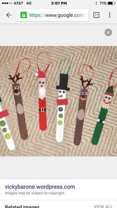 an image of christmas pencils made to look like snowmen