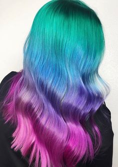 Split Dyed Hair, Beautiful Hair Color, Hair Inspiration Color, Dream Hair, Gorgeous Makeup, Pretty Hairstyles