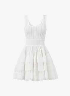 Shop the Alaïa Optic White Shiny Crinoline Dress for women. Shop the US store online now and receive free standard shipping. Crinoline Dress, Alaia Dress, Ladies Dress Design, Sleeveless Mini Dress, Dress For Women, Skater Dress, Designer Dresses, Scoop Neck, Short Dresses