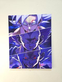 an image of two anime characters hanging on the wall