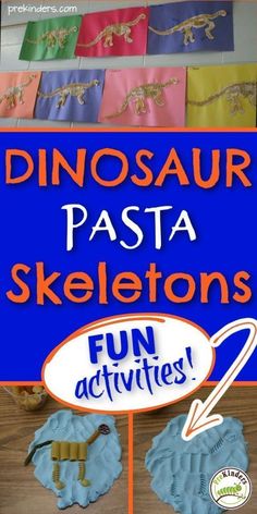 the dinosaur pasta skeletons are fun activities for kids