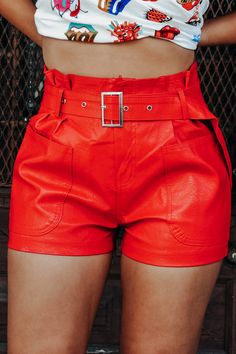 $42.99
The "It's Only Rock N Roll" Shorts feature a red faux leather throughout, have a high waistline, a removable belt detail at the waist, pockets, and zipper and metal clasp hidden closures in the front. These shorts are made of a polyurethane material that have a medium weight and thickness. They have a true to size fit, have little natural stretch throughout, and are available in sizes small to large! Rock N, Rock N Roll, Casual Shorts, Short Dresses, Rolls, Faux Leather, Womens Shorts