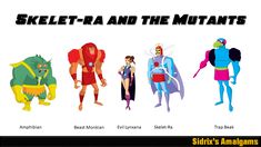 an advertisement for the animated movie skeletra and the mutantss