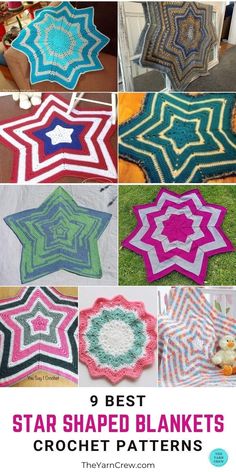 crochet patterns for star shaped blankets